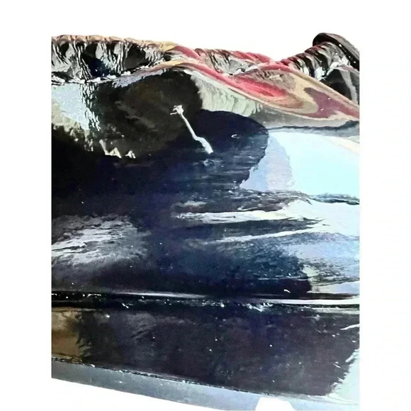 ADRIENNE VITTADINI GEM STUDDED BLACK PATENT LEATHER WOMEN KODY BALLET F… - Picture 11 of 11